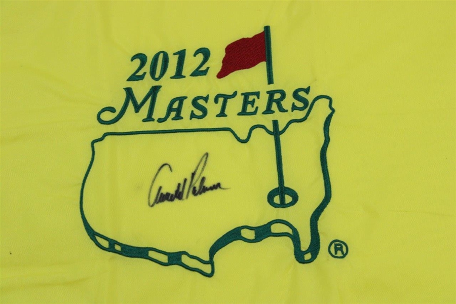 Arnold Palmer Signed 2012 Masters Tournament Embroidered Flag JSA ALOA