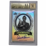 Arnold Palmer Signed 2011 Leaf Golf Metal Champions /25 Card Graded PSA 9.5/10 Signature