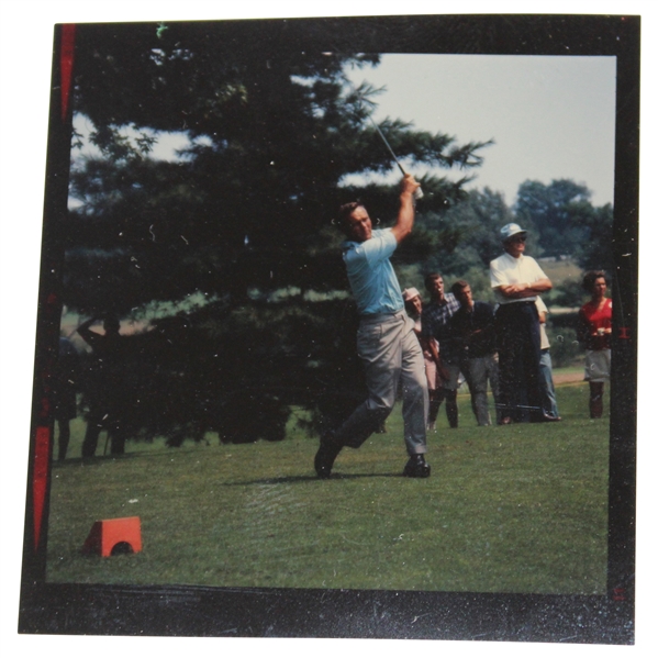 Arnold Palmer Follow Through Swing Color Photo Negative