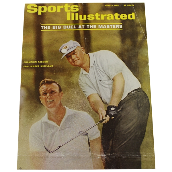Arnold Palmer and Jack Nicklaus Signed 1965 Sports Illustrated Cover Only - April 5th JSA ALOA