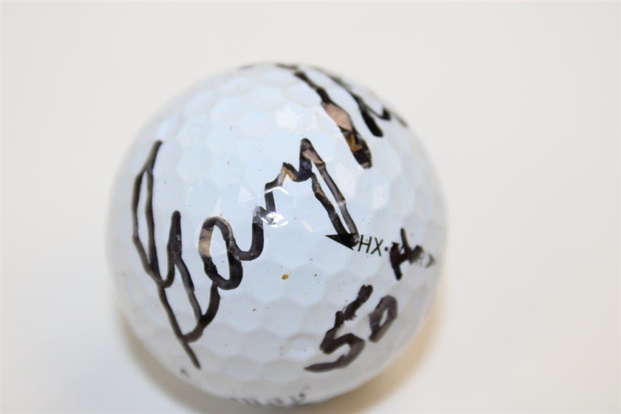 Gary Player Signed 50th Wedding Ann. Shooting 69 at 71 Yrs Old Golf Ball with Inscription & COA JSA ALOA