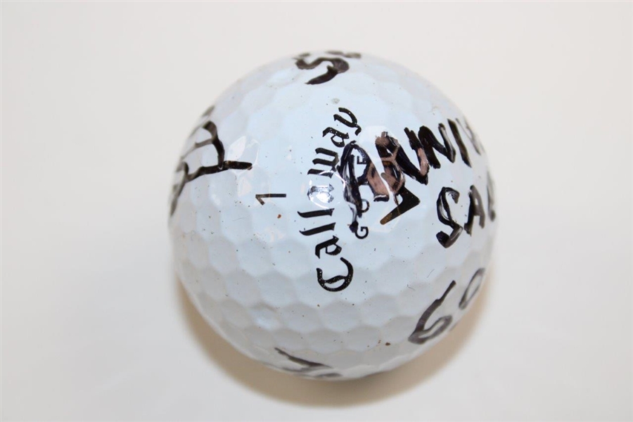 Gary Player Signed 50th Wedding Ann. Shooting 69 at 71 Yrs Old Golf Ball with Inscription & COA JSA ALOA