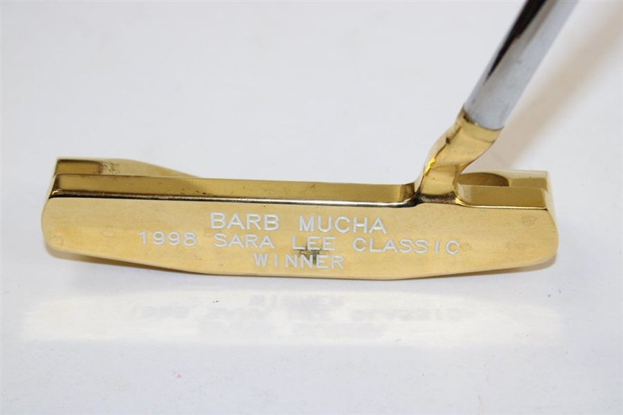 Barb Mucha 1998 Sara Lee Classic Winner Bobby Grace Gold Plated Putter