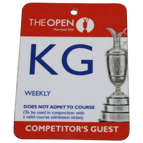 2013 OPEN Championship at Muirfield Weekly KG Competitor's Guest Badge #000252