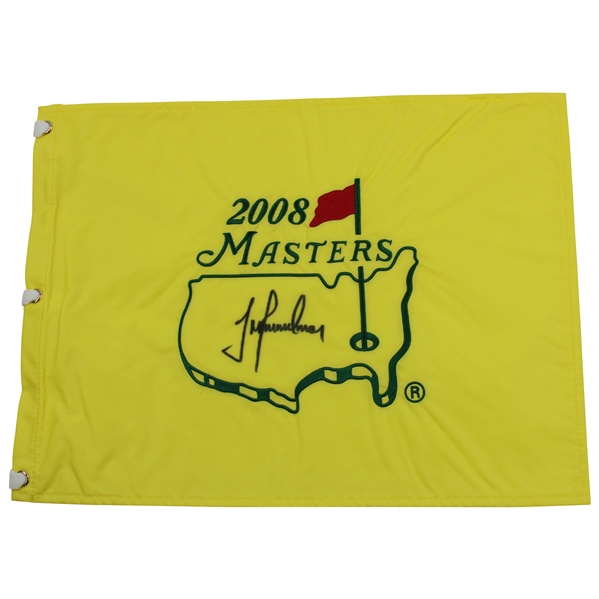 Trevor Immelman Signed 2008 Masters Embroidered Flag JSA ALOA