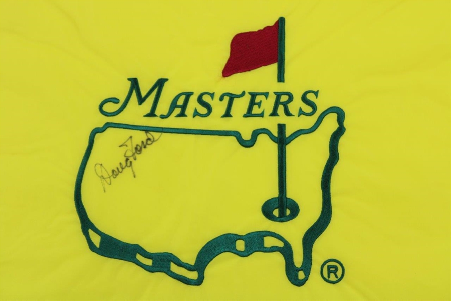 Doug Ford Signed Undated Masters Embroidered Flag JSA ALOA