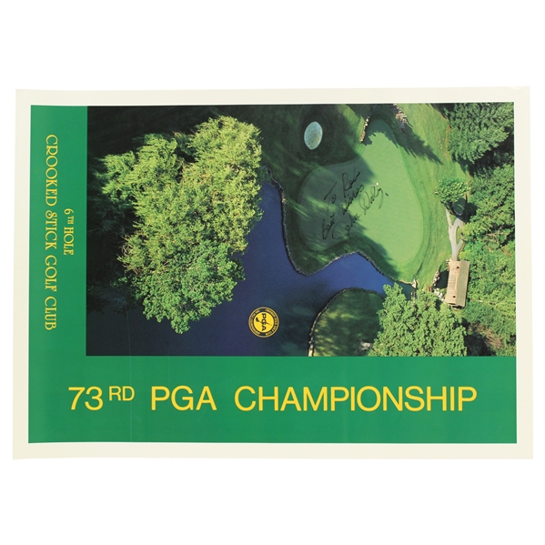John Daly Signed 1991 PGA Championship at Crooked Stick Poster JSA ALOA