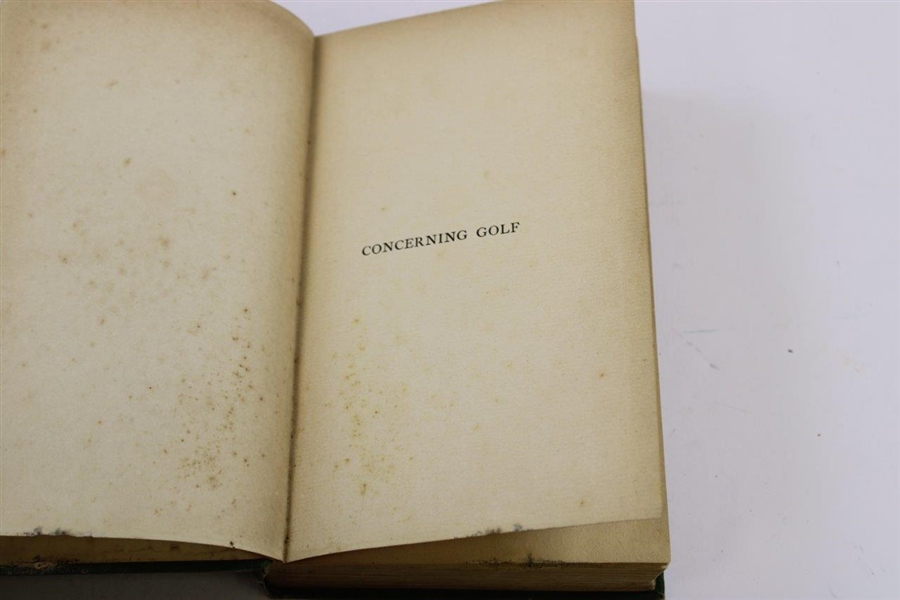 1903 'Concerning Golf' Book by John L. Low