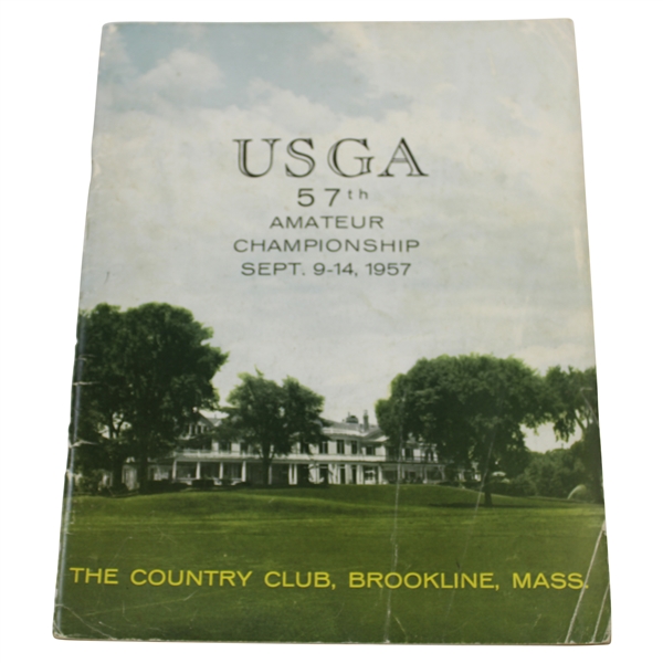 1957 USGA Brookline Country Club Amateur Championship Official Program 