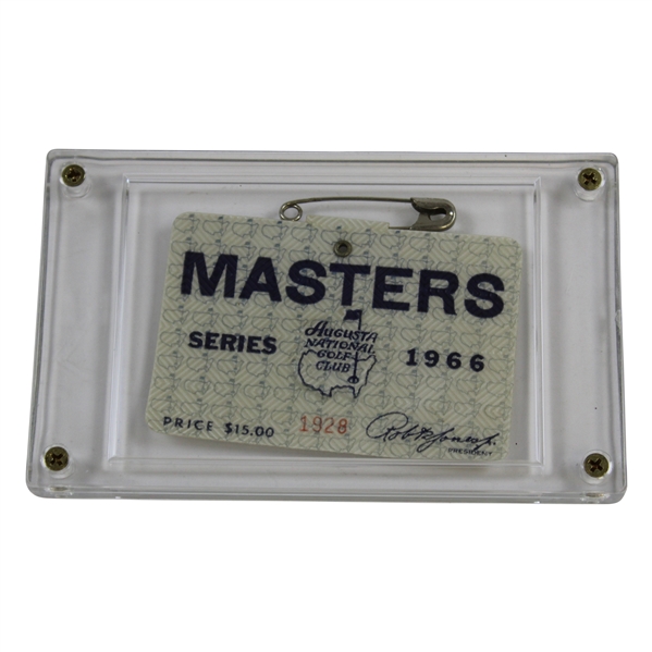 1966 Masters Tournament SERIES Badge #1928 - Jack Nicklaus Winner