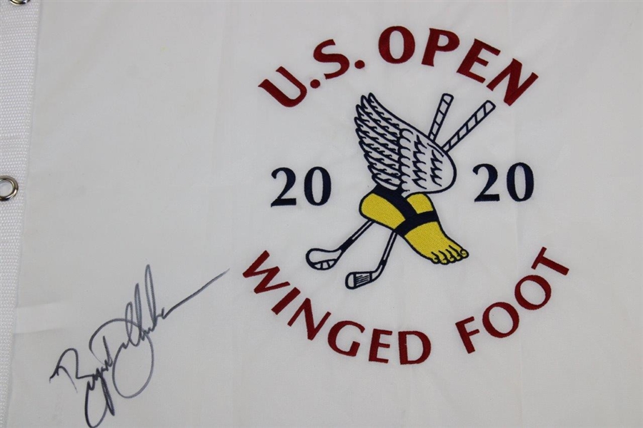 Bryson DeChambeau Signed 2020 US Open at Winged Foot Embroidered Flag JSA ALOA