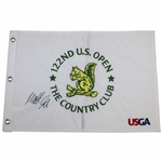 Matt Fitzpatrick Signed 2022 US Open at The Country Club Embroidered Flag JSA ALOA