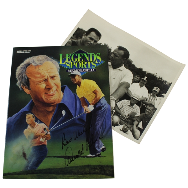 Arnold Palmer Signed Legends Sports Memorabilia Magazine with Photo JSA ALOA