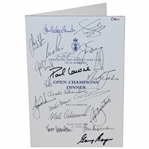 Mark Calcavecchias 2005 OPEN Champions Dinner Menu Signed by Past Winners JSA ALOA