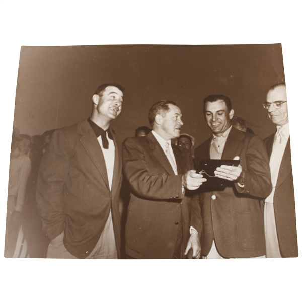 Ben Hogan, Bobby Jones, Riegel and 1951 Masters Tournament Trophy Ceremony Presentation Photo