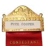 1953 Intl. Mixed Two-Ball Open Golf Tournament Contestant Badge Belonging to Pete Cooper