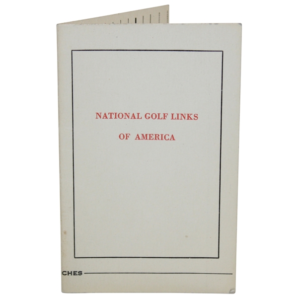 National Golf Links of America Stymie Scorecard