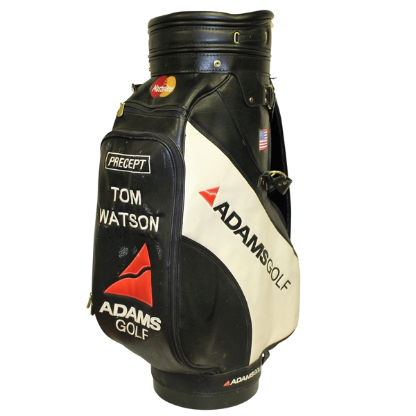 Tom Watson Course Used Golf Bag w/ American Flag Patch & MasterCard Patch