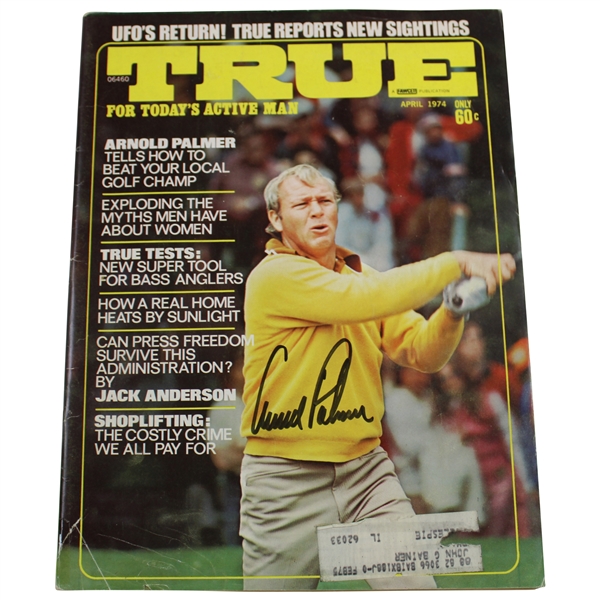 Arnold Palmer Signed 1974 TRUE Magazine -April JSA #II14382