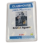 2001 Masters Tournament Clubhouse Badge #A344 - Tigers 2nd Masters Win