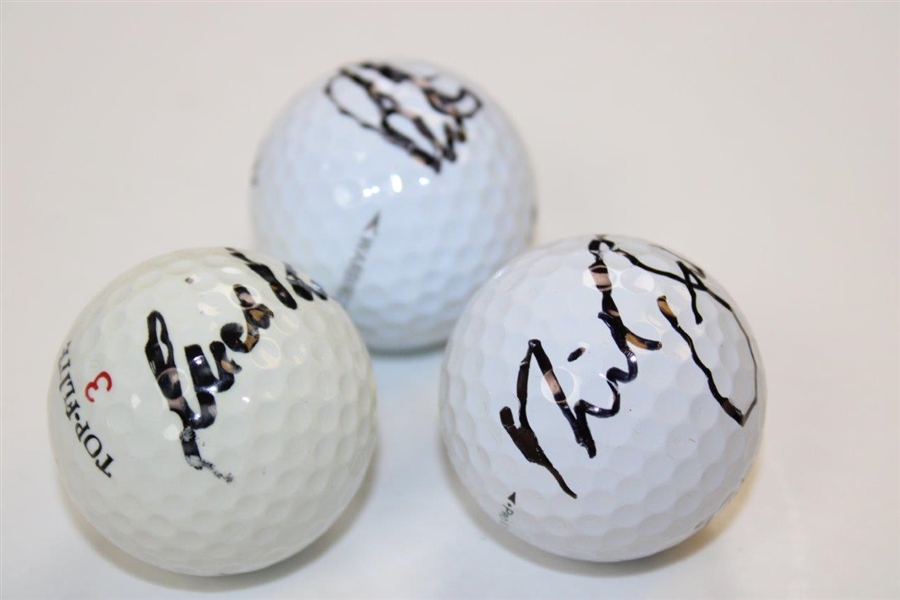 OPEN Champs Nick Faldo, Ben Curtis & Nick Price Signed Golf Balls JSA ALOA