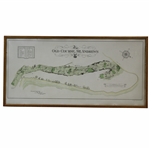 Original 1924 The Old Course St. Andrews Aerial Map Surveyed & Depicted by MacKenzie - Rare!