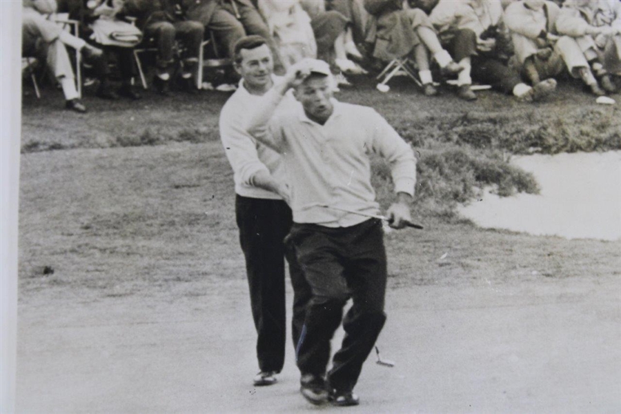 Arnold Palmer Made 25ft Putt to Tie for First Place Masters Wire Photo – 1958