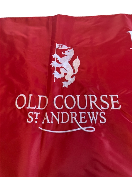 The Old Course at St. Andrews Red with White Logo 17th Golf Flag