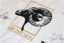 Tom Watson, Fred Couples, Jacobsen & Pavin Signed Skins Game at Bighorn Course Flag JSA ALOA