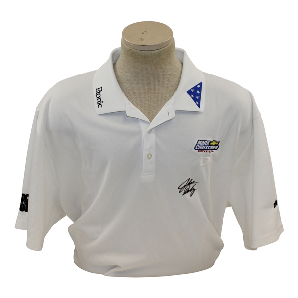 John Daly Signed Personal Match Worn White Golf Shirt with Sponsors JSA ALOA