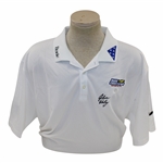 John Daly Signed Personal Match Worn White Golf Shirt with Sponsors JSA ALOA