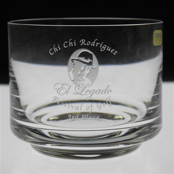 Chi-Chi Rodriguezs Personal El Legado Festival Of Golf 3rd Place Glass Bowl Trophy