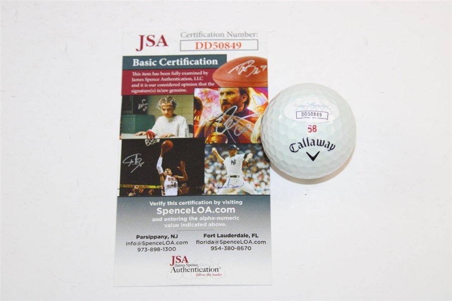 Jim Furyk Signed Callaway '58' Logo Golf Ball JSA #DD50849