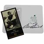 Sam Snead Signed ANGC Scorecard with 1949 Masters Collection Golf Card JSA ALOA