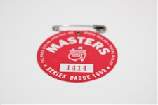 1963 Masters Tournament SERIES Badge #1414 - Jack Nicklaus Winner