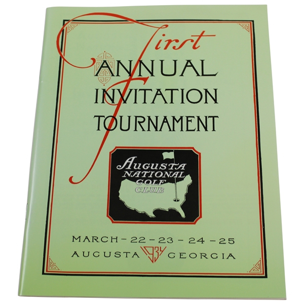 1980's First Annual Invitation Tournament (Masters) Program - Reproduction