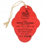 1948 Masters Tournament SERIES Badge #1985 - Claude Harmon Winner