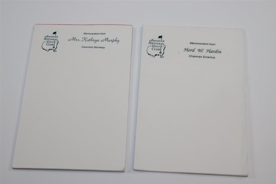 ANGC Chairman Hord W. Hardin & Executive Secretary Mrs. Kathryn Murphy Notepads