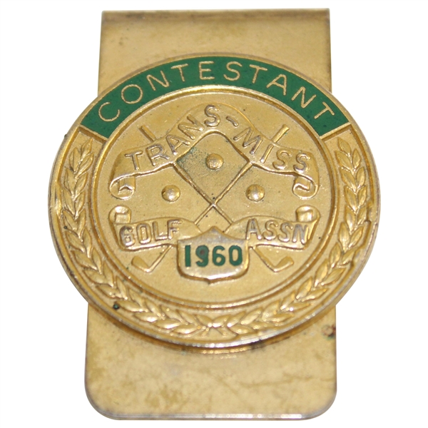 1960 Trans Mississippi Golf Assoc. Contestant Badge/Money Clip