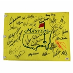 Big 3 Center Signed Masters Champs Undated Flag with 33 Total Champs! PSA/DNA #B97390