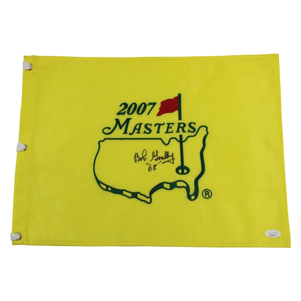 Bob Goalby Signed 2007 Masters Tournament Embroidered Flag with 68 JSA #EE84777