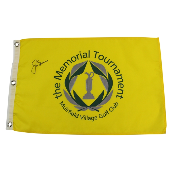 Jack Nicklaus Signed The Memorial Tournament at Muirfield Village GC Yellow Flag JSA ALOA