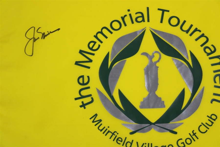 Jack Nicklaus Signed The Memorial Tournament at Muirfield Village GC Yellow Flag JSA ALOA