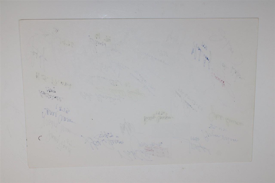 Masters Champs Signed 'The Masters' Logo Broadside with 29 Total Champs! JSA ALOA