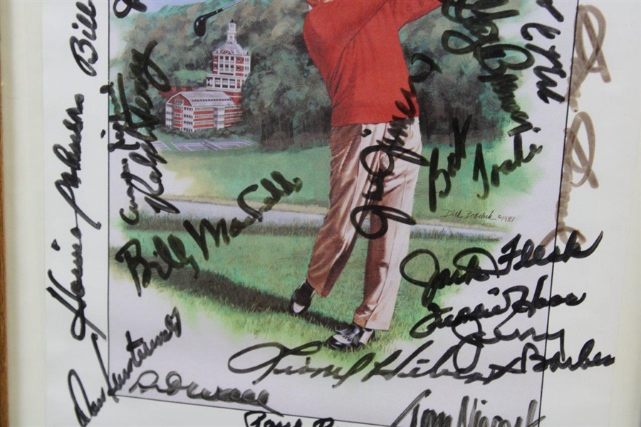 Twenty-Seven (27) Signed 1991 A Salute To Sam Snead Poster - Framed JSA ALOA