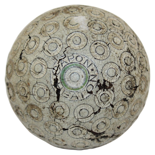 Seldom Seen 1920's Capon Heaton Ring Pattern Golf Ball