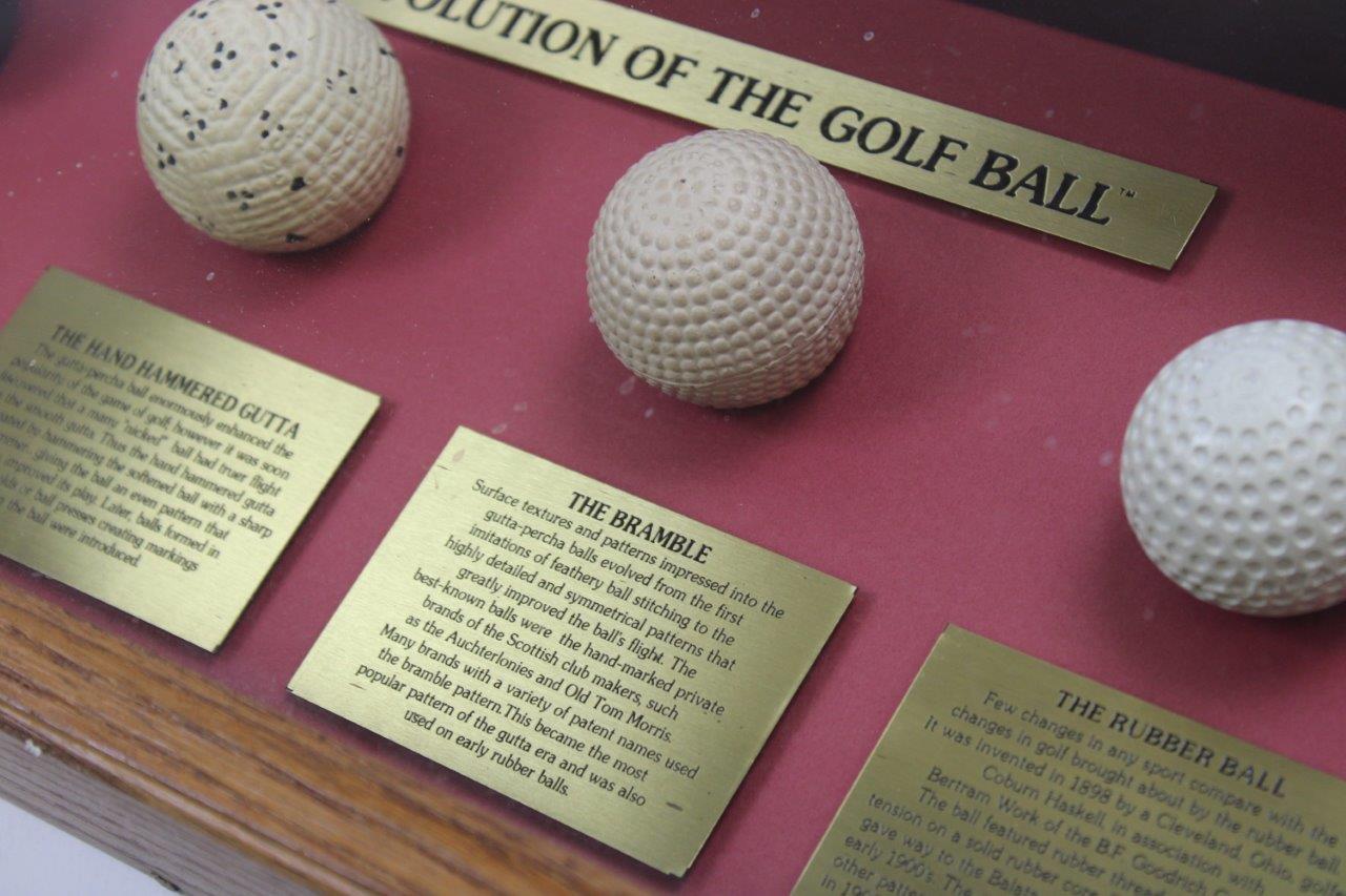 Lot Detail The Evolution Of The Golf Ball Presentation Display