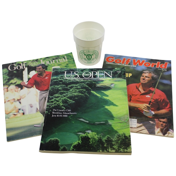 1988 US Open at The Country Club Program, Two Magazines, & Drink Cup
