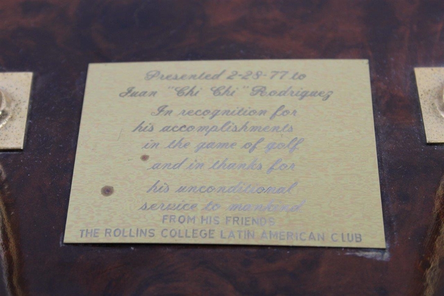Chi-Chi Rodriguez's Personal Accomplishments In Golf Award From Rollins College Latin American Club