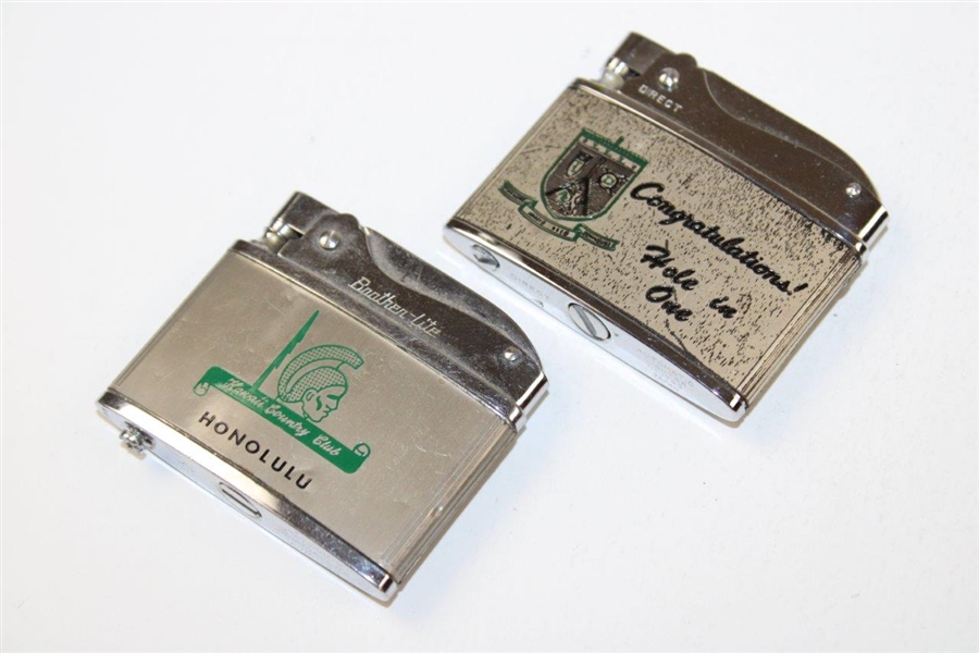 Two (2) Classic Brathen-lite & Direct Lighters - Hawaii Country Club & Hole-In-One